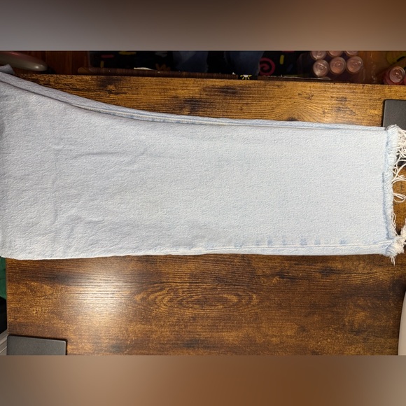 Levi's 501 32x28 Premium White and Light Blue Denim Raw Hem - Picture 8 of 15